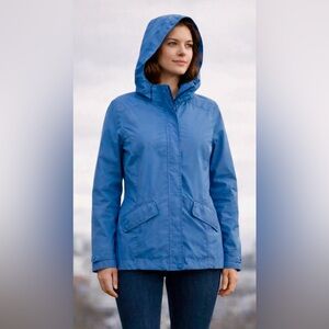 L.L. Bean Midweight Lined Hooded Hip Length Jacket Spring Summer.  Sz S.   EUC!